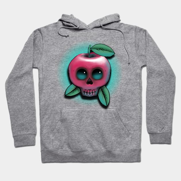 Cute Skull Apple Hoodie by fakeface